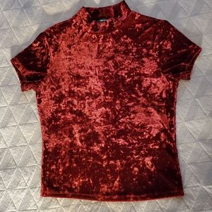 Forever 21 beautiful wine color velvet top